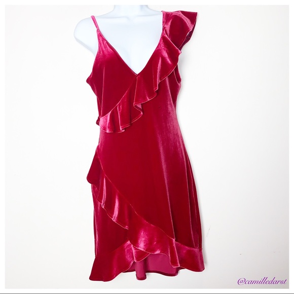 express red velvet dress